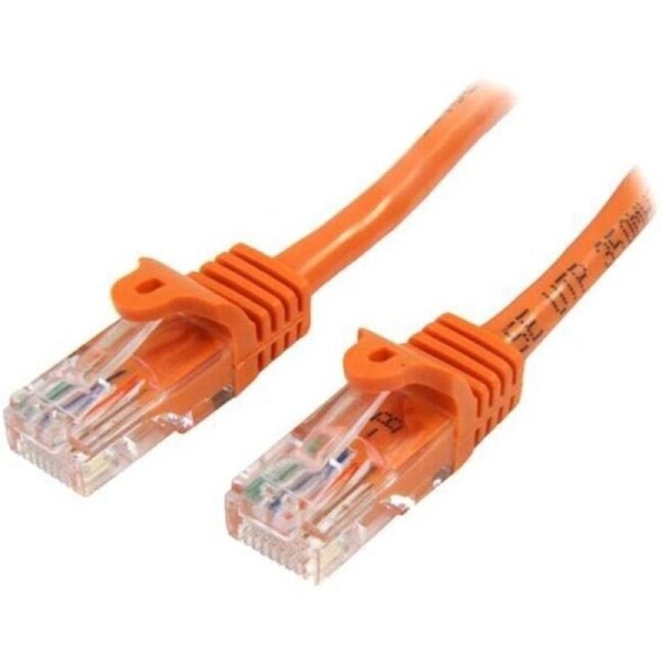 StarTech.com 0.5m Orange Cat5e Patch Cable with Snagless RJ45 Connectors - Short Ethernet Cable - 0.5 m Cat 5e UTP Cable - Make