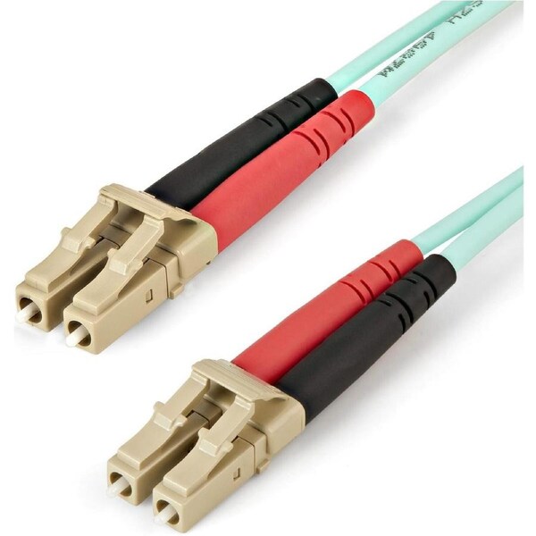 StarTech.com 5m (16.4ft) LC/UPC to LC/UPC OM4 Multimode Fiber Optic Cable, 50/125µm, 100G, Low Insertion Loss, LSZH Fiber