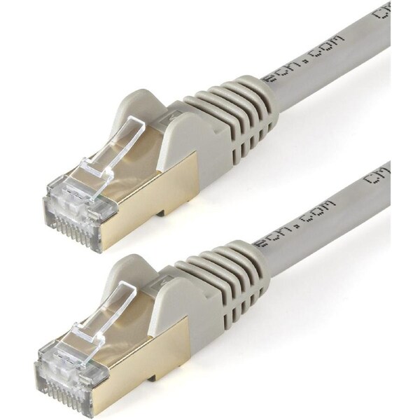 StarTech.com 10m CAT6a Ethernet Cable - 10 Gigabit Category 6a Shielded Snagless 100W PoE Patch Cord - 10GbE Grey UL Certified W