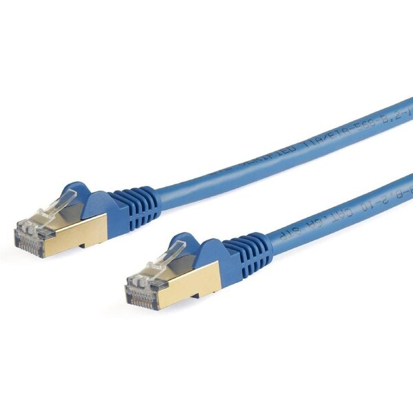 StarTech.com 5m CAT6a Ethernet Cable - 10 Gigabit Category 6a Shielded Snagless 100W PoE Patch Cord - 10GbE Blue UL Certified Wi