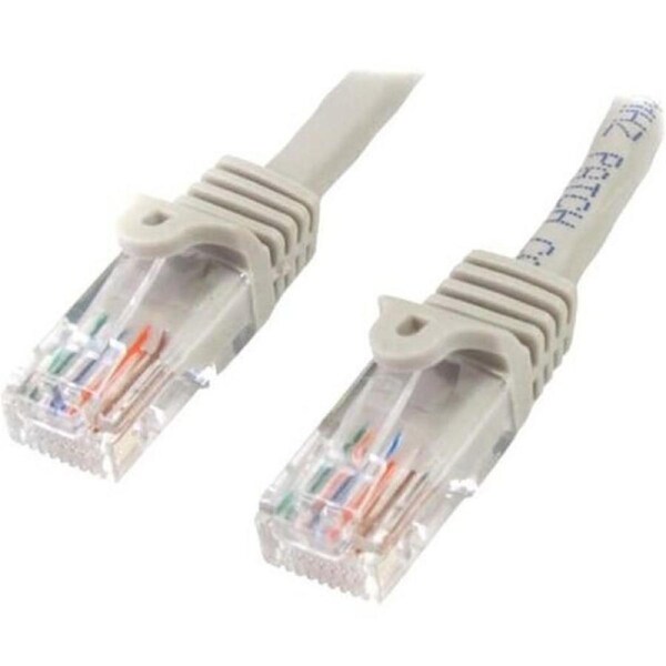 StarTech.com 0.5m Gray Cat5e Patch Cable with Snagless RJ45 Connectors - Short Ethernet Cable - 0.5 m Cat 5e UTP Cable - Make Fa