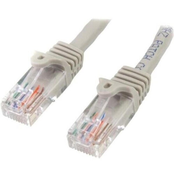 StarTech.com 10m Gray Cat5e Patch Cable with Snagless RJ45 Connectors - Long Ethernet Cable - 10 m Cat 5e UTP Cable - Make Fast