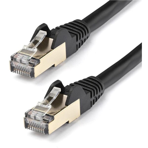 StarTech.com 7m CAT6a Ethernet Cable - 10 Gigabit Category 6a Shielded Snagless 100W PoE Patch Cord - 10GbE Black UL Certified W
