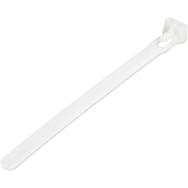 StarTech.com 100 Pack 5" Reusable Cable Ties - White Small Releasable Nylon/Plastic Zip Ties Resealable Adjustable Network Cable