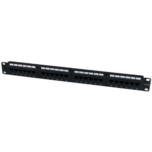 StarTech.com 24 Port 1U Rackmount Cat 6 110 Patch Panel - 24 x RJ-45 - 24 x RJ-11 - 1U High - 19" Wide - Rack-mountable