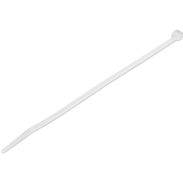 StarTech.com 1000 Pack 8" Cable Ties - White Large Nylon/Plastic Zip Ties Adjustable Network Cable Wraps UL TAA - Cable Tie - 20