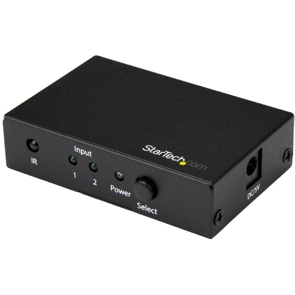StarTech.com 2 Port HDMI Switch - 4K 60Hz - Supports HDCP - IR - HDMI Selector - HDMI Multiport Video Switcher - HDMI Switcher - 3840