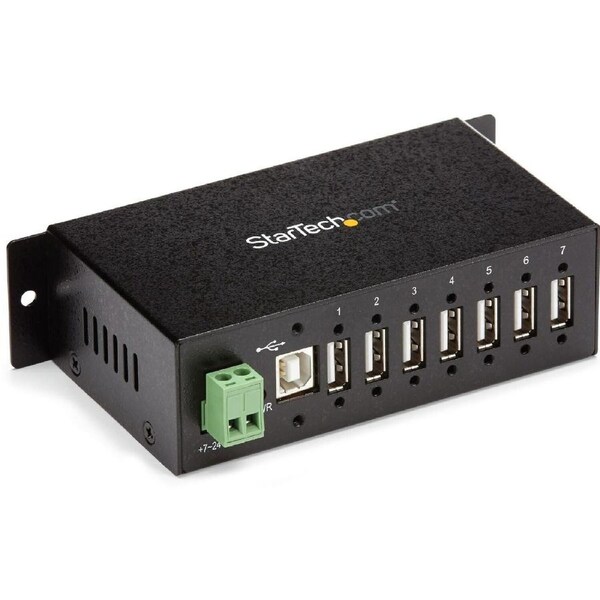 StarTech.com USB Hub - USB Type B - External - Black - TAA Compliant - 7 Total USB Port(s) - 7 USB 2.0 Port(s) - PC, Mac
