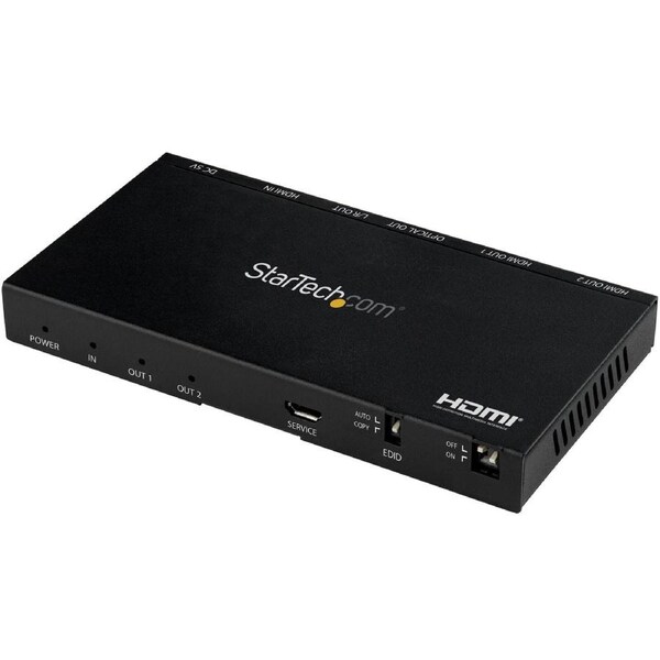 StarTech.com Signal Splitter - Metal - 3840 ? 2160 - 1 x HDMI In - 2 x HDMI Out