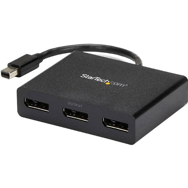 StarTech.com Mini DisplayPort to DisplayPort Multi Monitor Splitter - 3-Port MST Hub - mDP 1.2 to 3x DP MST Hub - 30 Hz to 60 Hz - 3840 ? 2160 - 2 m