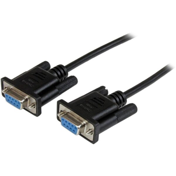 StarTech.com 2m Black DB9 RS232 Serial Null Modem Cable F/F - First End: 1 x 9-pin DB-9 RS-232 Serial - Female - Second End: 1 x