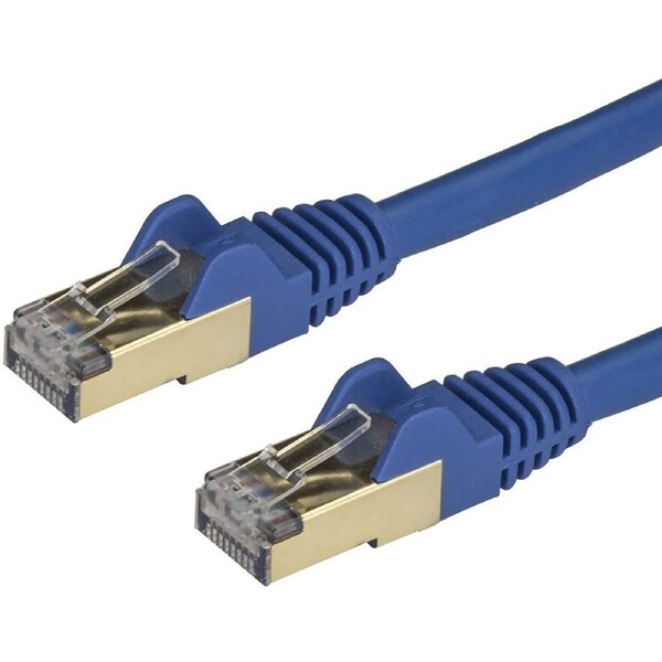 StarTech.com 1m CAT6a Ethernet Cable - 10 Gigabit Category 6a Shielded Snagless 100W PoE Patch Cord - 10GbE Blue UL Certified Wi
