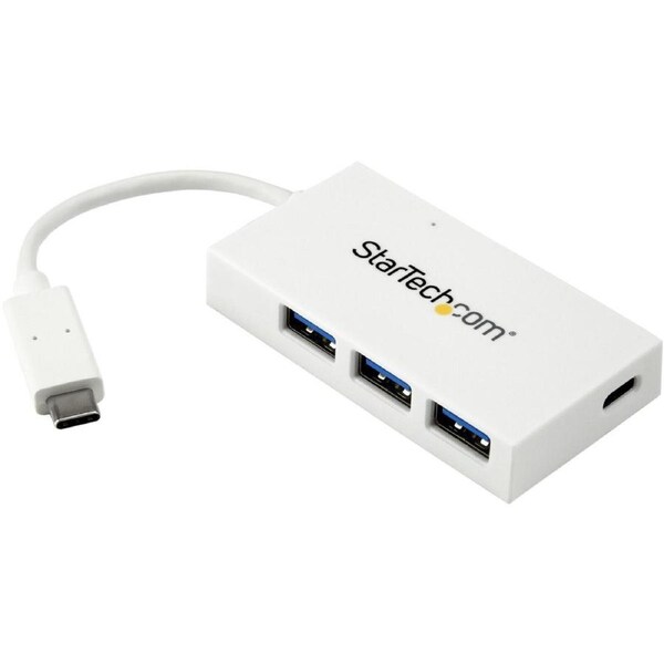 StarTech.com USB Hub - USB Type C - External - White - TAA Compliant - 4 Total USB Port(s) - 4 USB 3.0 Port(s) - PC, Mac, Linux