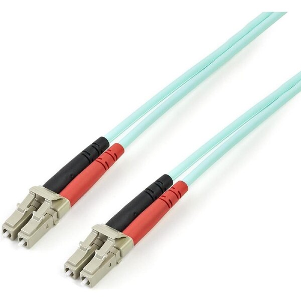 StarTech.com 2m (6ft) LC/UPC to LC/UPC OM3 Multimode Fiber Optic Cable, Full Duplex Zipcord Fiber, 100Gbps, LOMMF, LSZH Fiber Pa