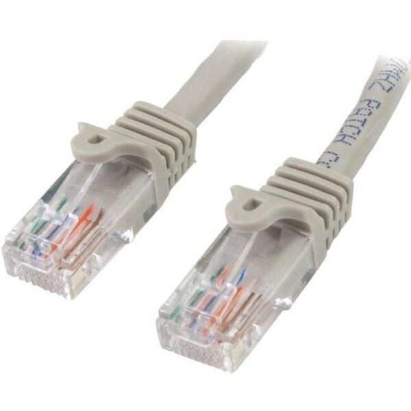 StarTech.com 5m Cat5e Patch Cable with Snagless RJ45 Connectors - Grey - 5 m Patch Cord - Make Fast Ethernet connections with Po