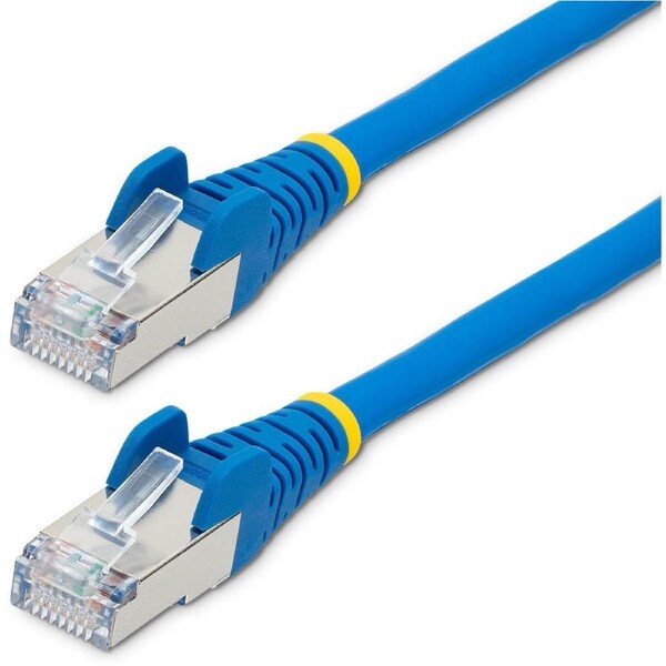 StarTech.com 7.5m CAT6a Ethernet Cable, Blue Low Smoke Zero Halogen (LSZH) 10 GbE 100W PoE S/FTP Snagless RJ-45 Network Patch Co