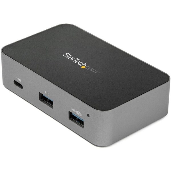 StarTech.com USB/Ethernet Combo Hub - USB 3.1 Type C - External - Black, Space Gray - UASP Support - 3 Total USB Port(s) - 3 USB