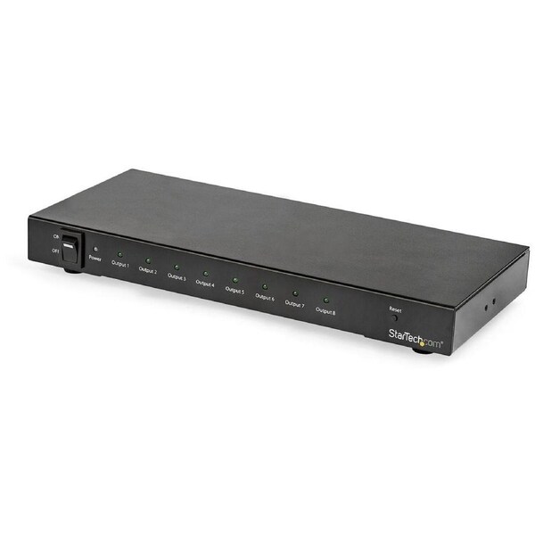 StarTech.com 8-Port 4K 60Hz HDMI Splitter - HDR Support - HDMI 2.0 Splitter - 7.1 Surround Sound Audio - Displays the same image
