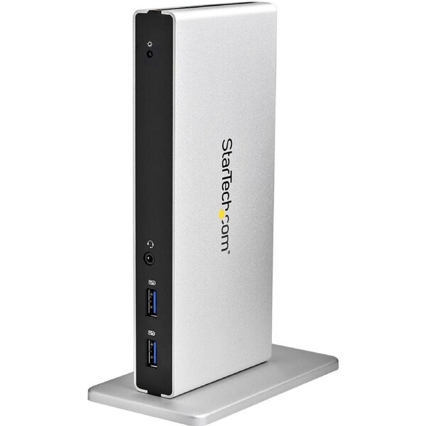 StarTech.com Dual-Monitor USB 3.0 Docking Station - DVI Outputs - Mac & Windows - DVI to VGA & DVI to HDMI Adapters Included - U
