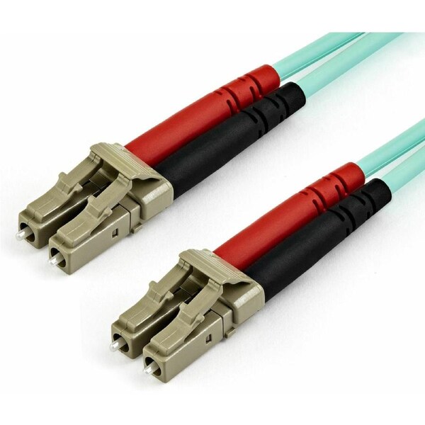 StarTech.com 7m (22ft) LC/UPC to LC/UPC OM4 Multimode Fiber Optic Cable, 50/125µm, 100G, Low Insertion Loss, LSZH Fiber Ju