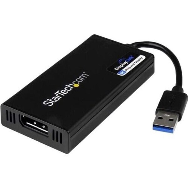 StarTech.com USB 3.0 to DisplayPort Adapter, 4K 30Hz UHD, USB to DP Display Adapter, External Video/Graphics Card for Mac & Windows - USB 3.2 5Gbps a