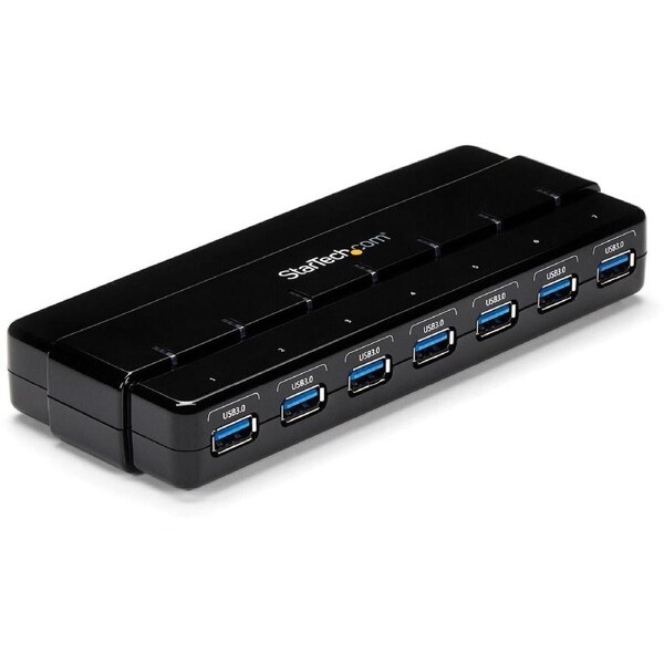 StarTech.com 7 Port SuperSpeed USB 3.0 Hub - 5Gbps - Desktop USB Hub with Power Adapter - Black - 7 Total USB Port(s) - 7 USB 3.