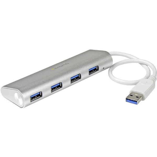 StarTech.com 4-Port USB Hub, USB A to 4x USB-A Ports, USB 5Gbps, Bus-Powered, Portable Laptop USB 3.0 Hub - Bus-powered USB 3.2