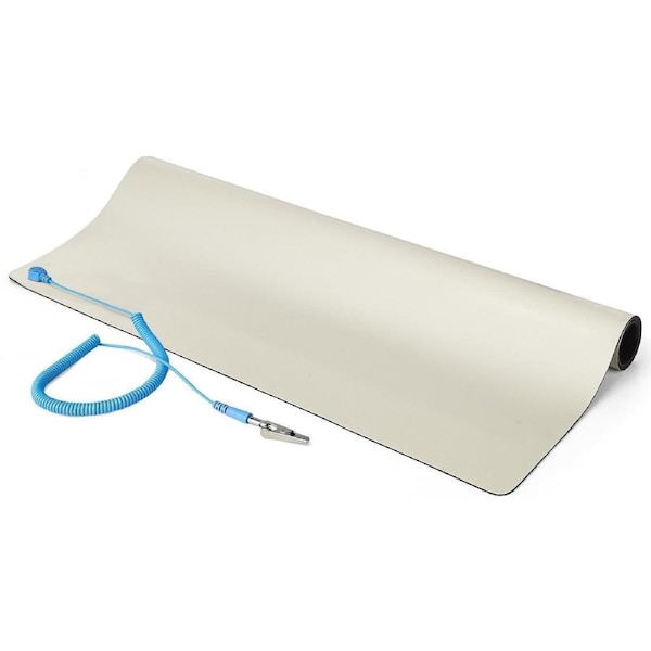 StarTech.com 23x47in Anti Static Mat, ESD Mat for Electronics Repair on Table or Desk, Flexible Work Pad, Detachable Grounding W