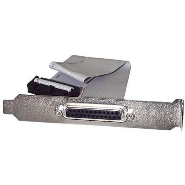 StarTech.com 16in DB25 Parallel Female to IDC 26 Pin Header Slot Plate - Add an extra parallel port to the back of your PC from