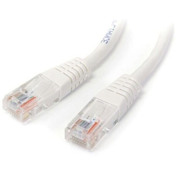 StarTech.com 15m Cat5e White Molded RJ45 UTP Cat 5e Patch Cable - 15 m Patch Cord - First End: 1 x RJ-45 Network - Male - Second