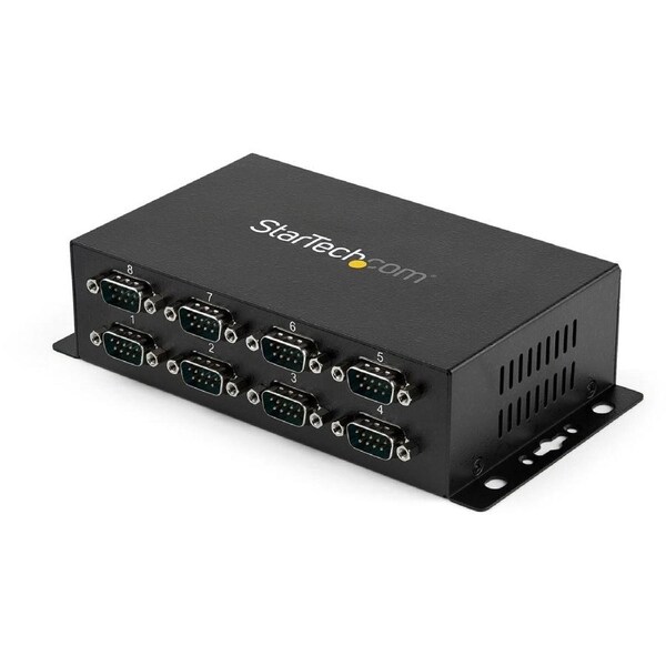 StarTech.com Serial Hub - Wall Mountable - 1 - TAA Compliant - USB - PC, Mac, Linux - 8 x Number of Serial Ports External - 1 x Number of USB Ports