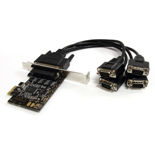 StarTech.com 4 Port RS232 PCI Express Serial Card with Breakout Cable - Replaced by PEX4S953LP - Add 4 RS232 serial ports to any