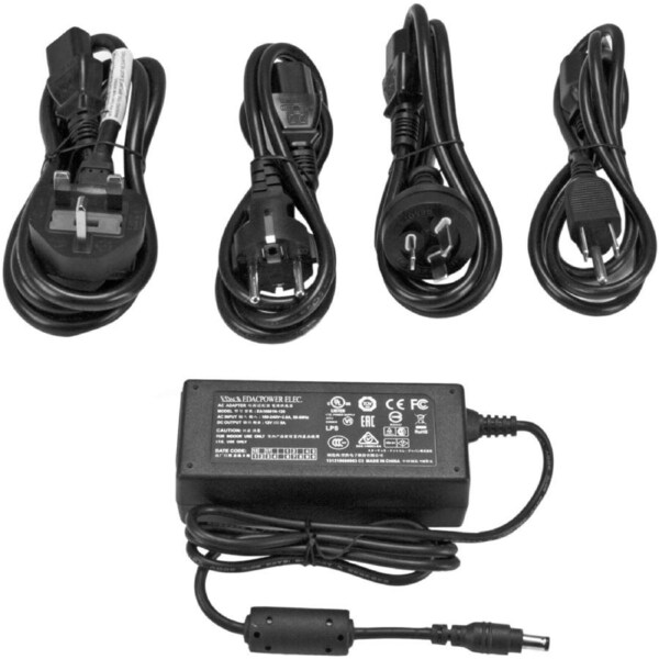 StarTech.com AC Adapter - 1 Each - For Media Converter, Cable Extender, KVM Switch - 12 V DC Output - 5 A