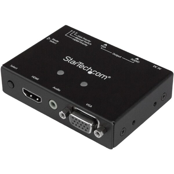 StarTech.com Audio/Video Switchbox - Cable - TAA Compliant - 1920 x 1200 - WUXGA - 2 Input Device - 1 Display - Projector - 1 x