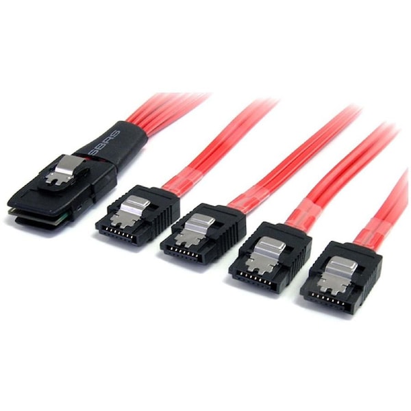 StarTech.com 50cm Serial Attached SCSI SAS Cable - SFF-8087 to 4x Latching SATA - First End: 1 x 36-pin SFF-8087 Mini-SAS - Male