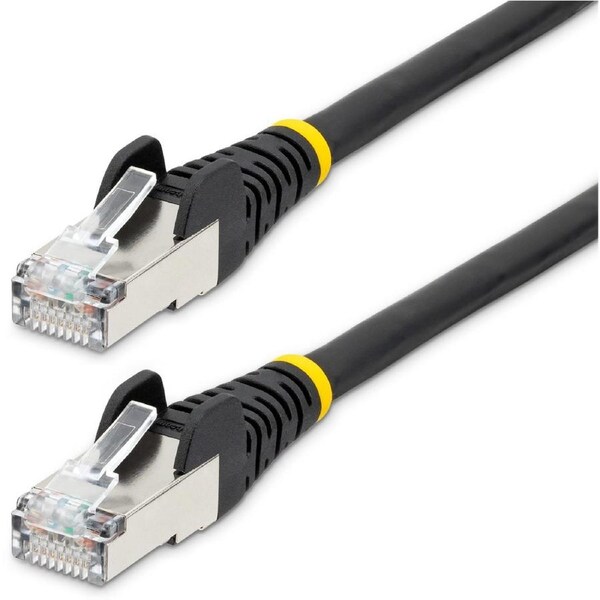 StarTech.com 10m CAT6a Ethernet Cable, Black Low Smoke Zero Halogen (LSZH) 10 GbE 100W PoE S/FTP Snagless RJ-45 Network Patch Co