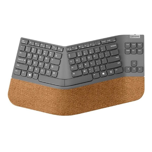 Lenovo GO Keyboard - Wireless Connectivity - English (US) - Storm Grey - Scissors Keyswitch - 2.40 GHz - 88 Key(s) - PC - AA Battery Size Supported