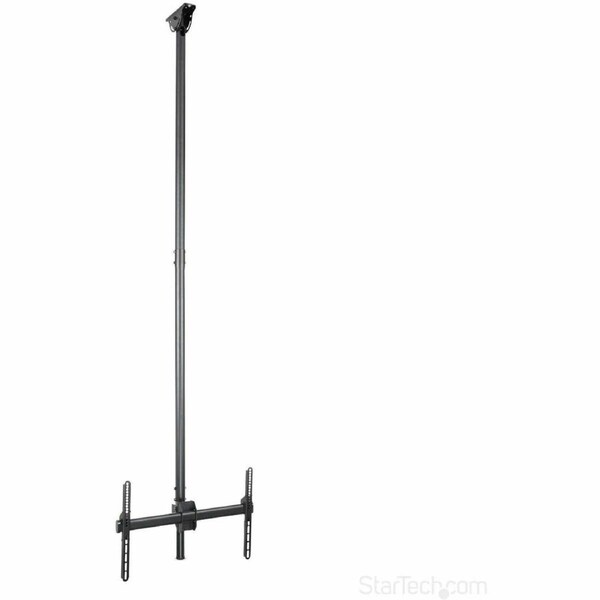 StarTech.com TV Ceiling Mount, Full-Motion Hanging Single Screen Vesa Mount for 32"-75" TVs / Displays - Height Adjustable Teles