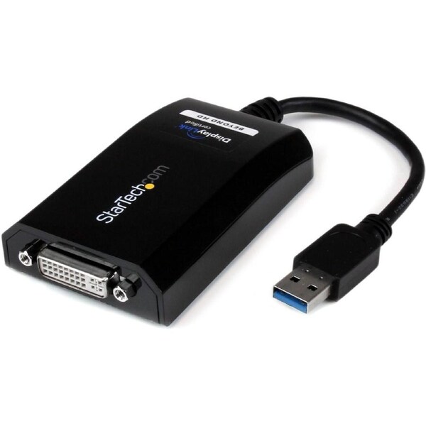 StarTech.com USB 3.0 to DVI External Video Card Multi Monitor Adapter - 2048x1152 - 1 x 9-pin USB 3.0 Type A - Male - 1 x 29-pin