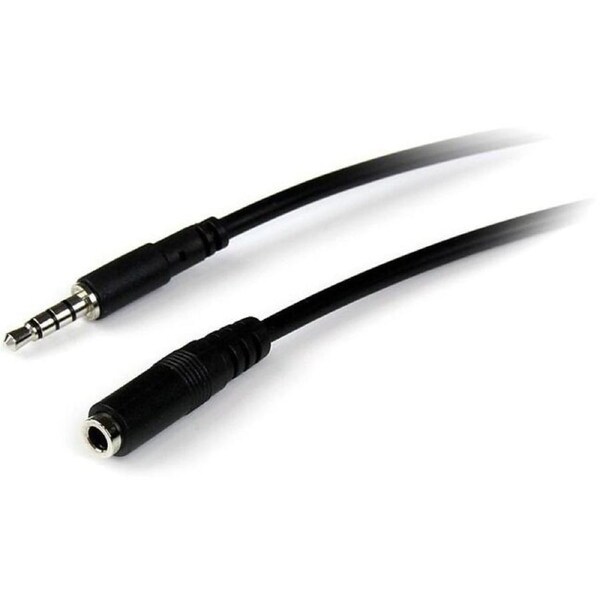 StarTech.com 2m 3.5mm 4 Position TRRS Headset Extension Cable - M/F - First End: 1 x Mini-phone Audio - Male - Second End: 1 x M