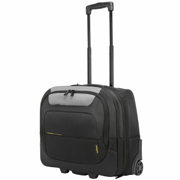 Targus CityGear TCG717GL Carrying Case (Roller) for 39.6 cm (15.6") to 43.9 cm (17.3") Notebook - Black, Grey - Shock Absorbing, Impact Resistant - -