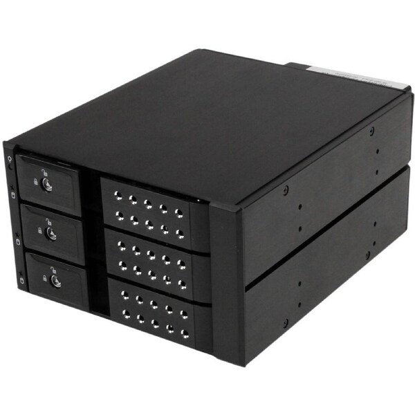 StarTech.com Drive Enclosure for 5.25" Serial Attached SCSI (SAS), SATA/600 - Serial ATA/600 Host Interface Internal - Black - E