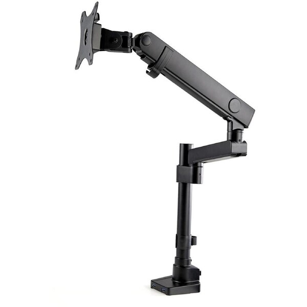StarTech.com Desk Mount Monitor Arm with 2x USB 3.0 ports, Full Motion Monitor Mount up to 34" (17.6lb/8kg) VESA Display, C-Clam