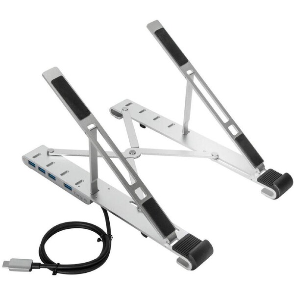 Targus AWU100205GL Height Adjustable Notebook Stand - 25.4 cm (10") to 39.6 cm (15.6") Screen Support - 25.4 cm Height x 6.1 cm Width x 2 cm Depth -