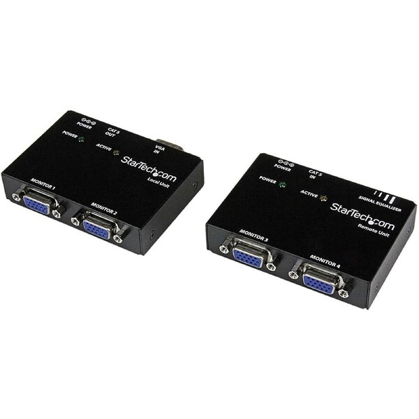 StarTech.com Video Extender Transmitter/Receiver - Wired - TAA Compliant - 1 Input Device - 4 Output Device - 152.40 m Range - 2