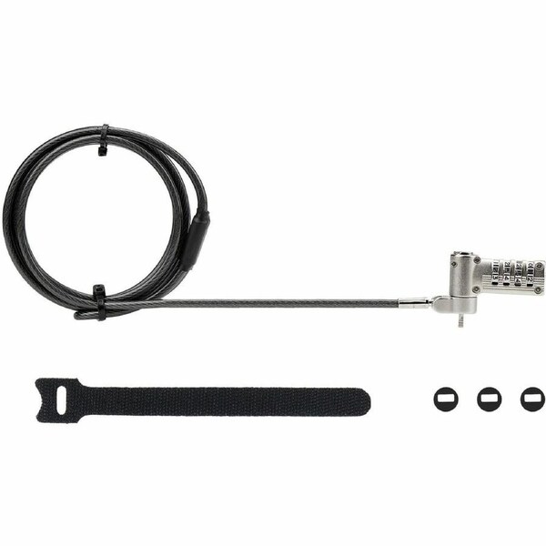 StarTech.com Universal Laptop Lock 6.6ft, Security Cable For Notebook Compatible w/Noble Wedge®/Nano/K-Slot; Keyless Combo.
