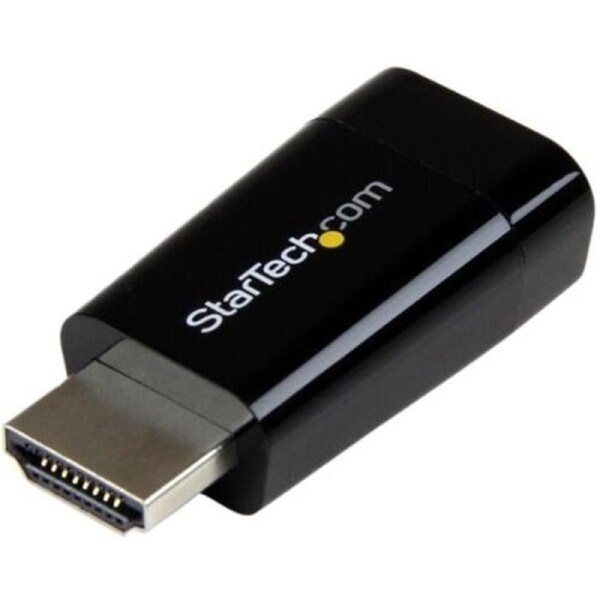 StarTech.com Compact HDMI to VGA Adapter Converter - 1920x1200/1080p - 1 x 19-pin HDMI Digital Video Male - 1 x 15-pin HD-15 VGA