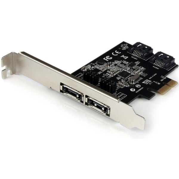 StarTech.com 2 Port PCI Express SATA 6 Gbps eSATA Controller Card - Dual Port PCIe SATA III Card - 2 Int/2 Ext - Add 2 external