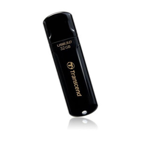 Transcend JetFlash 700 32 GB USB 3.0 Flash Drive - Black - 70 MB/s Read Speed - 20 MB/s Write Speed