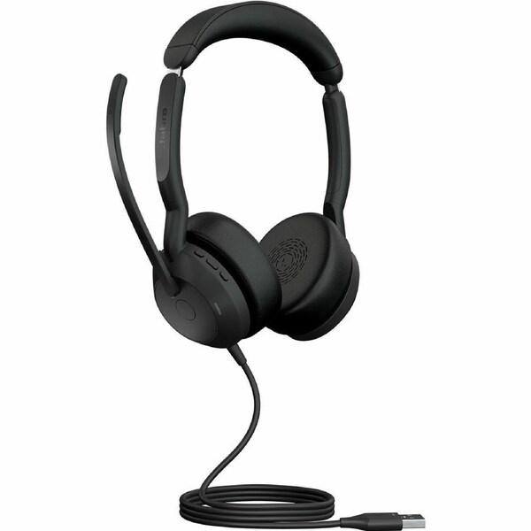 Jabra Evolve2 50 Wired On-ear Stereo Headset - Binaural - Supra-aural - 20 Hz to 20 kHz - 170 cm Cable - MEMS Technology, Noise Cancelling Microphone